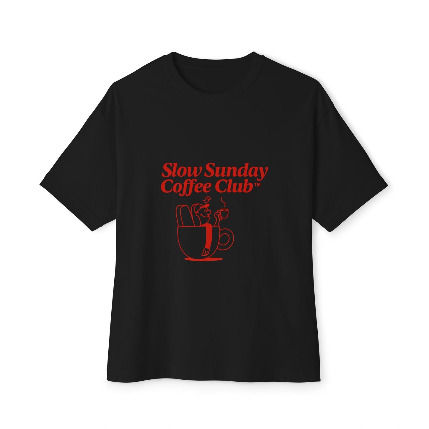 Unisex Oversized Tee – Snazzy Coffe Club Edition Printify