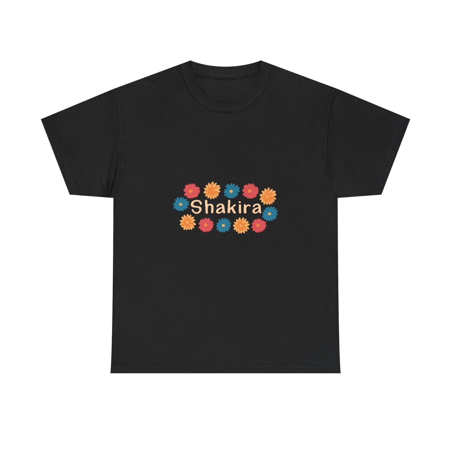 Retro Floral Groove Unisex Heavy cotton tee Printify