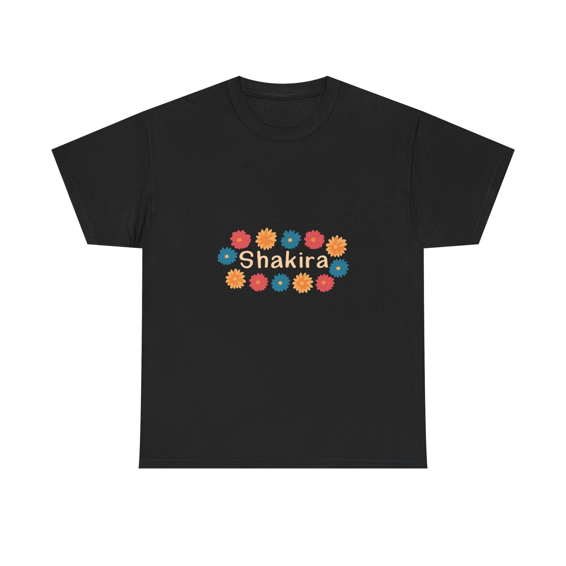 Retro Floral Groove Unisex Heavy cotton tee Printify