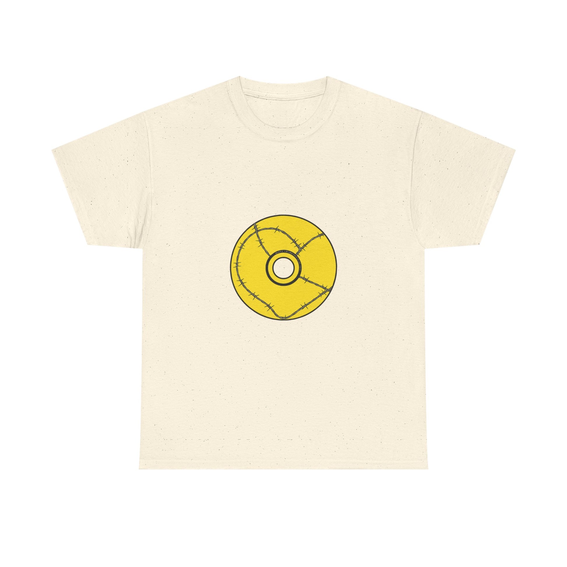 Minimalist Black Disc Outline Unisex Heavy cotton Tee Printify