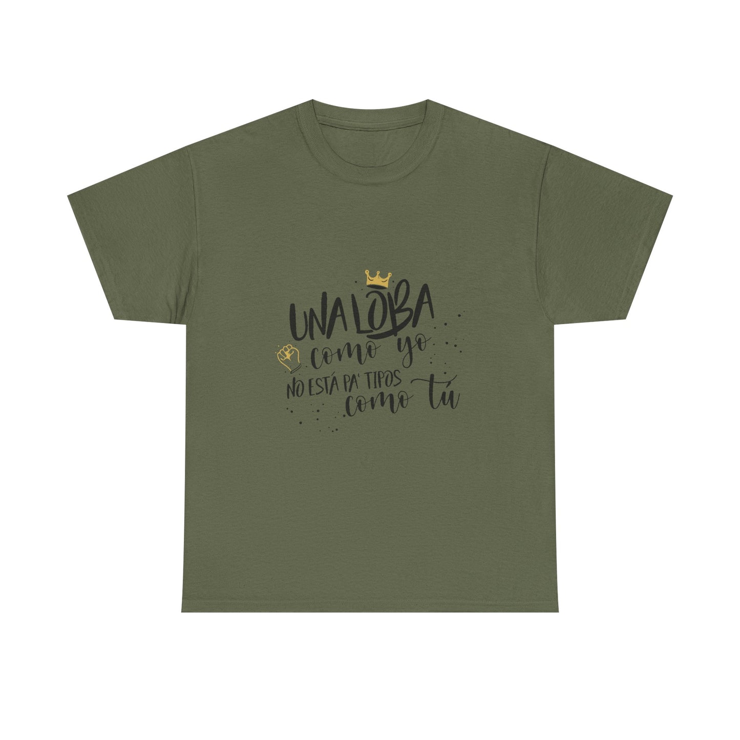 Golden Wolf Energy Unisex Heavy cotton tee Printify