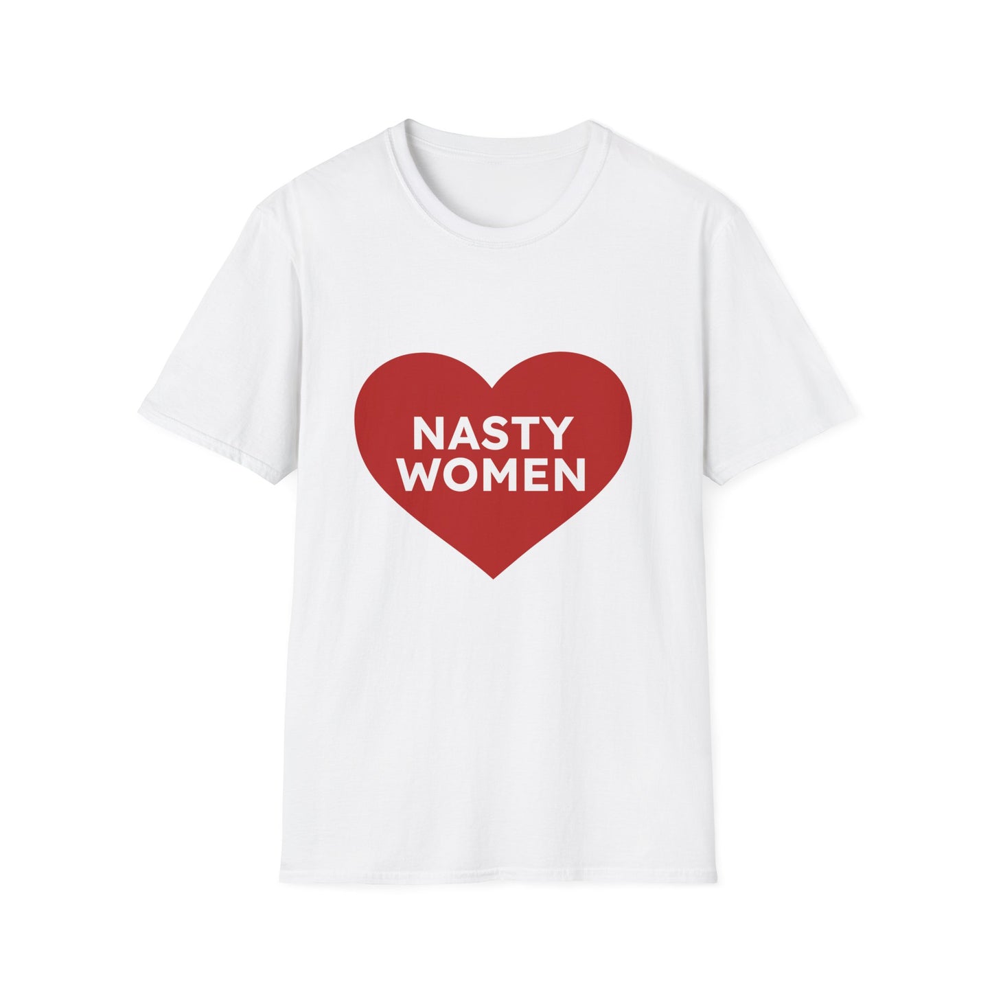 Nasty Women Heart - Unisex Softstyle T-shirt Printify
