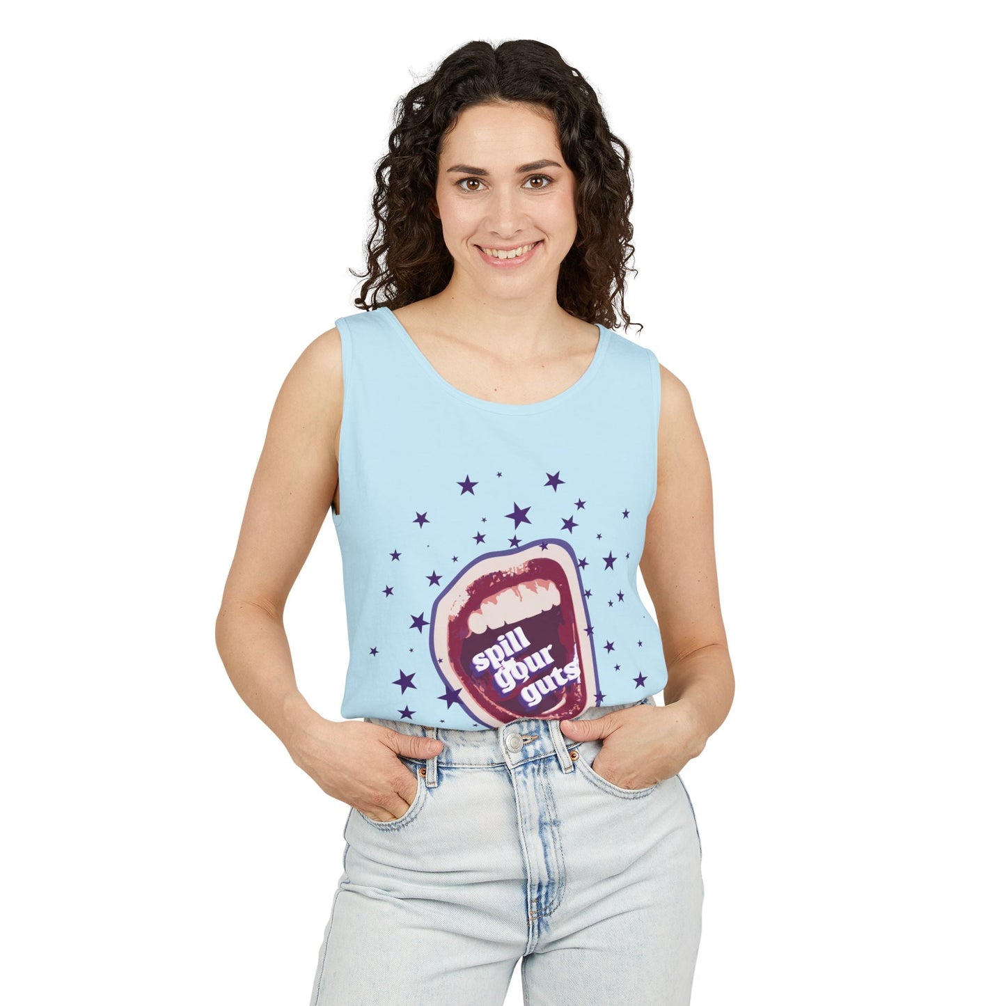 Spill Your Guts Scream-Dyed Tank Top Printify