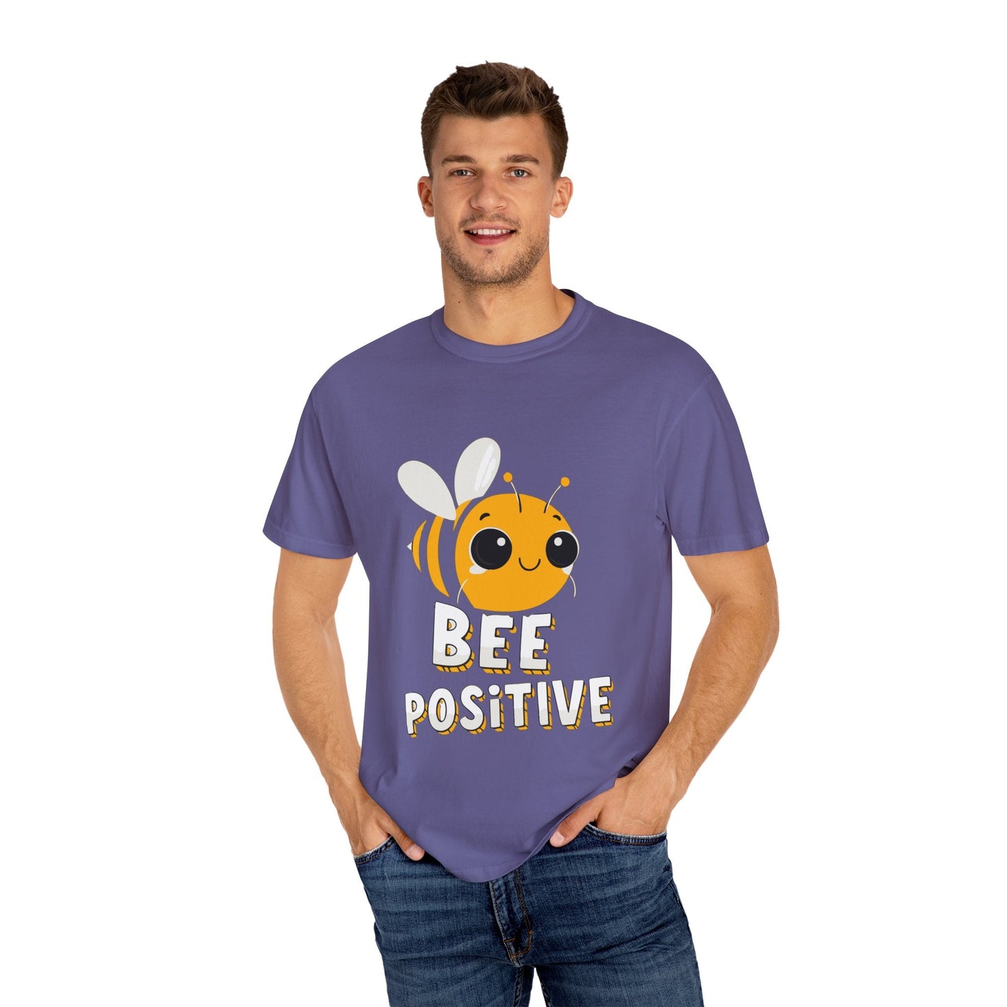 Dyed T-shirt – Snazzy Bee positive Edition Printify