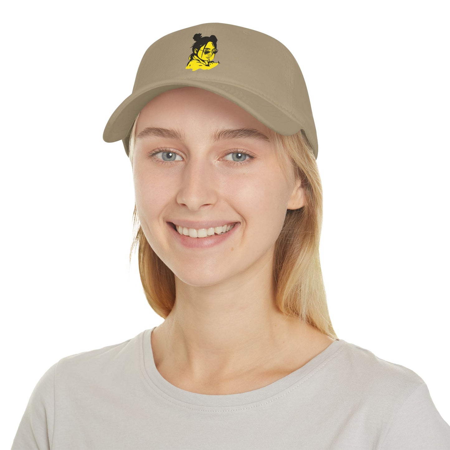 Billie Eilish Inspired Baseball Cap – Neon Mood Portrait Edition Printify