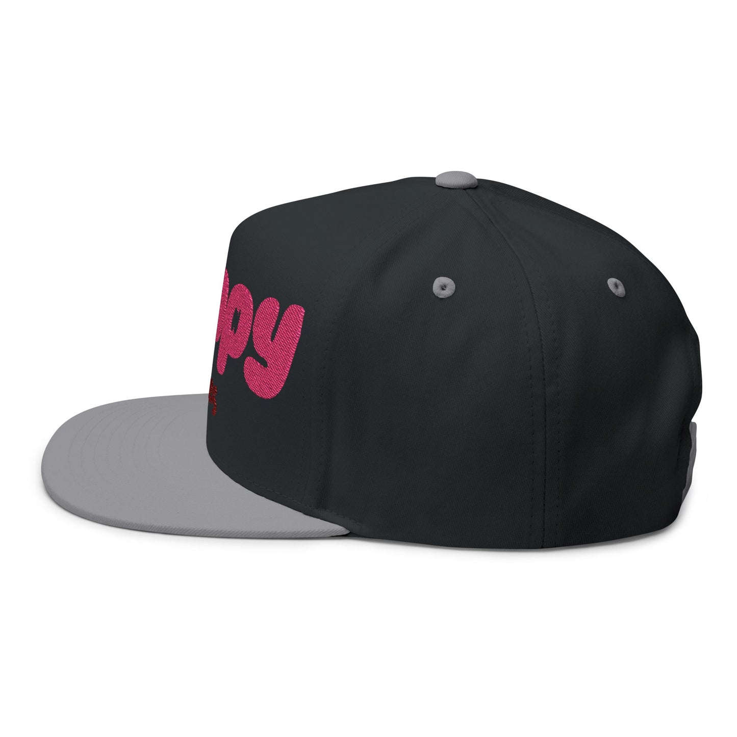 Happy Times Gradient Flat Bill Cap (Embroidery) - snazzymerch