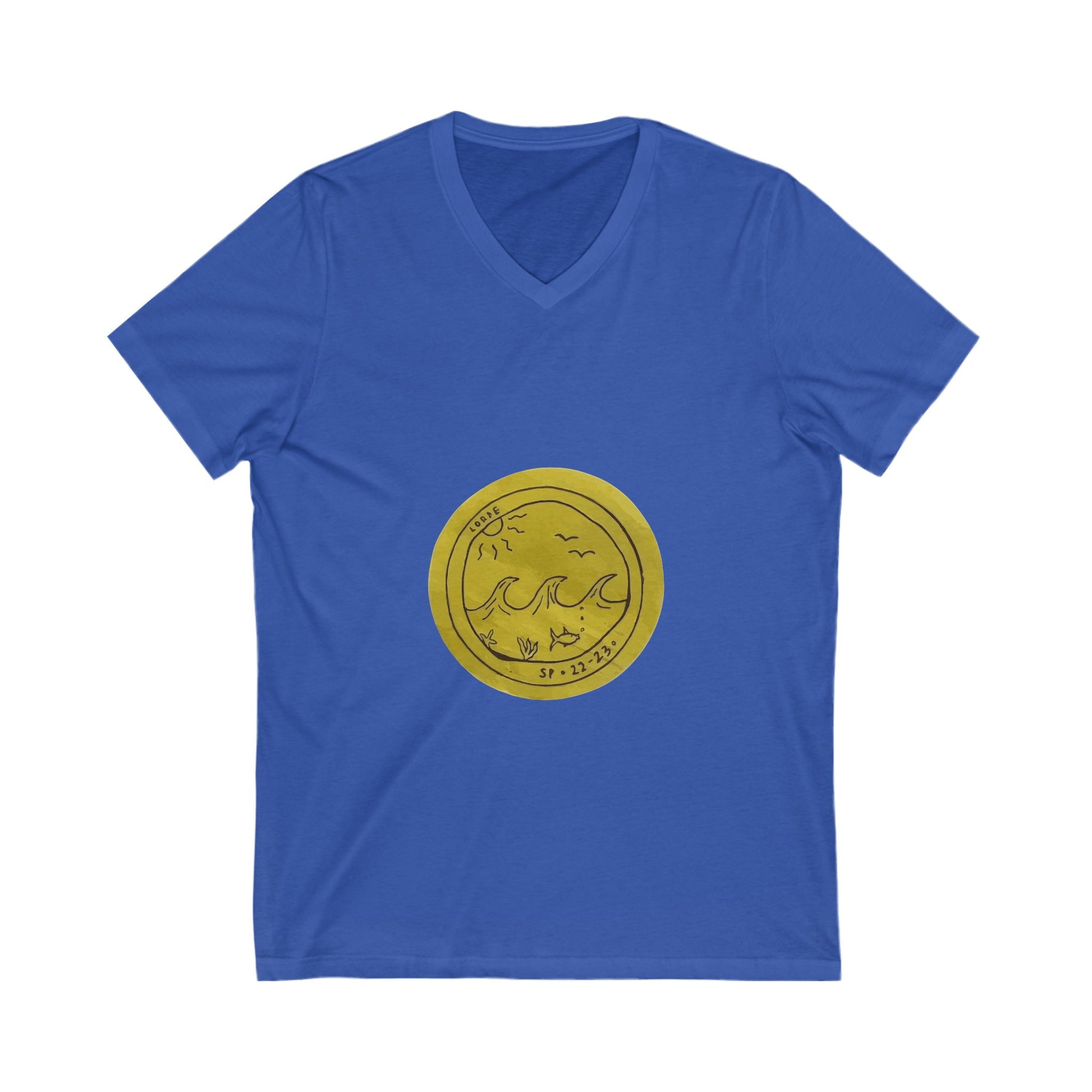 Ocean Wave Unisex Jersey Short Sleeve V-Neck Tee - snazzymerch