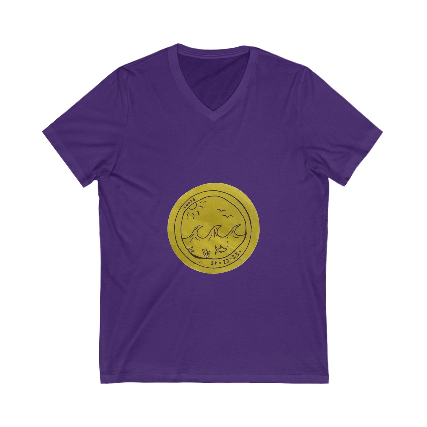 Ocean Wave Unisex Jersey Short Sleeve V-Neck Tee - snazzymerch