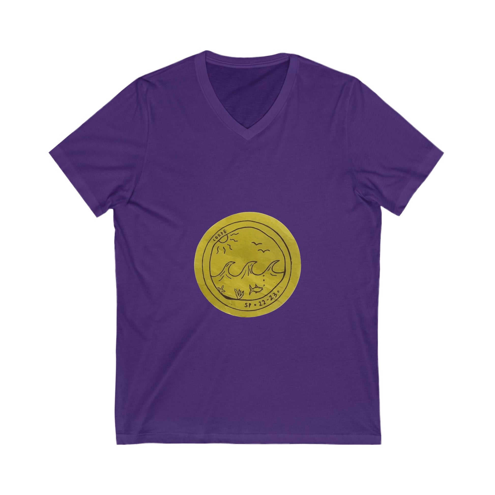 Ocean Wave Unisex Jersey Short Sleeve V-Neck Tee - snazzymerch