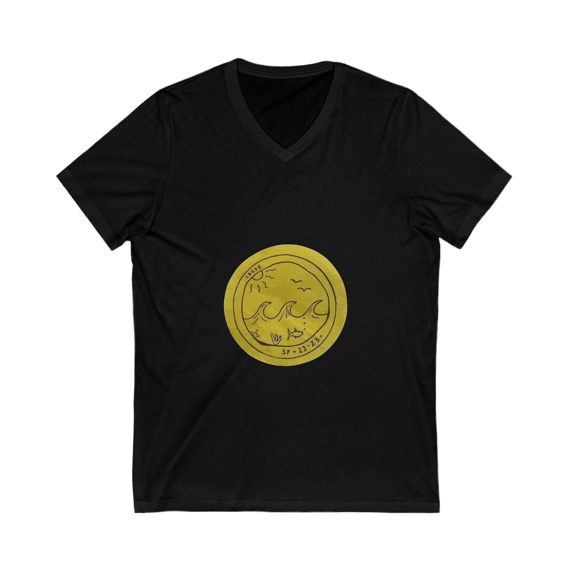 Ocean Wave Unisex Jersey Short Sleeve V-Neck Tee - snazzymerch