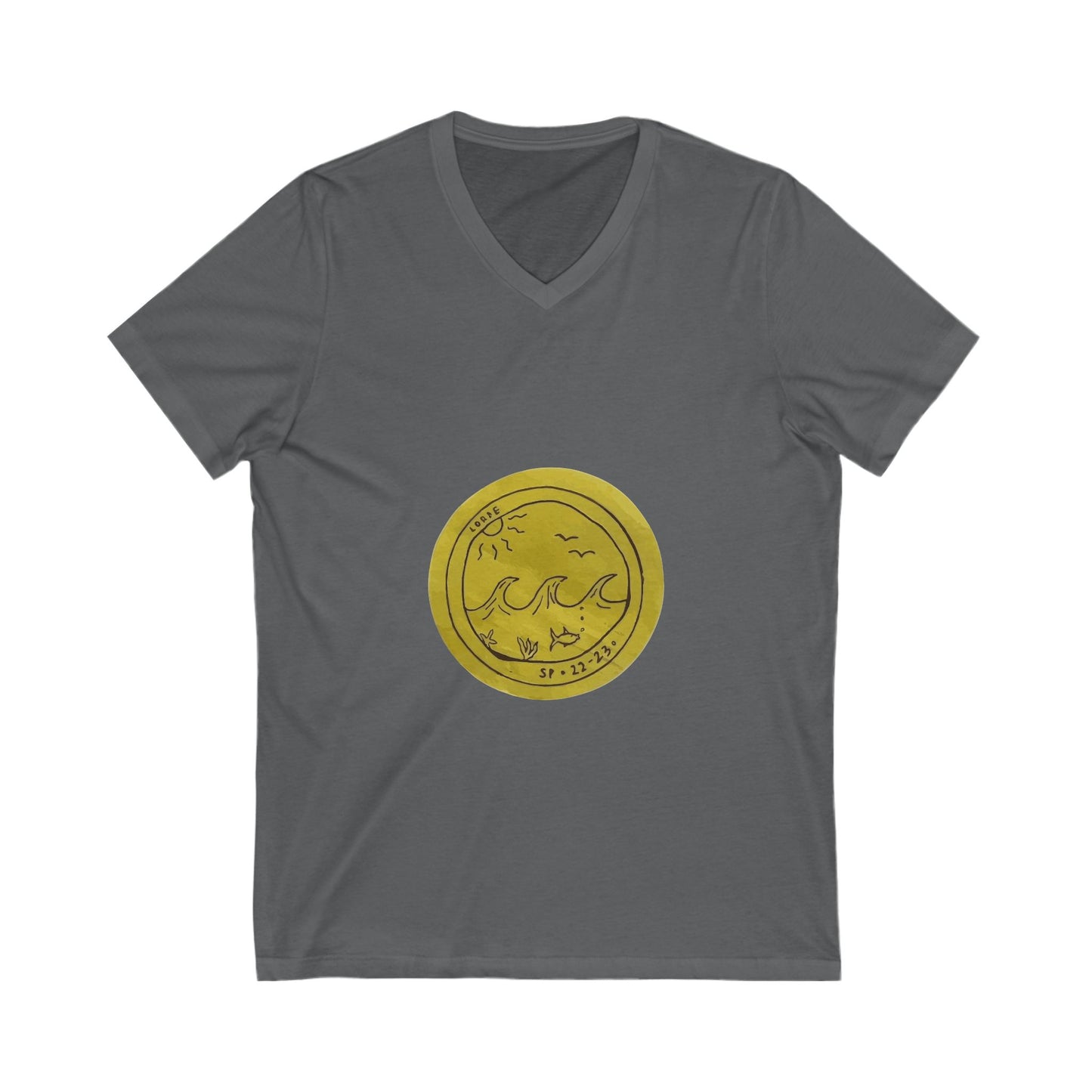 Ocean Wave Unisex Jersey Short Sleeve V-Neck Tee - snazzymerch