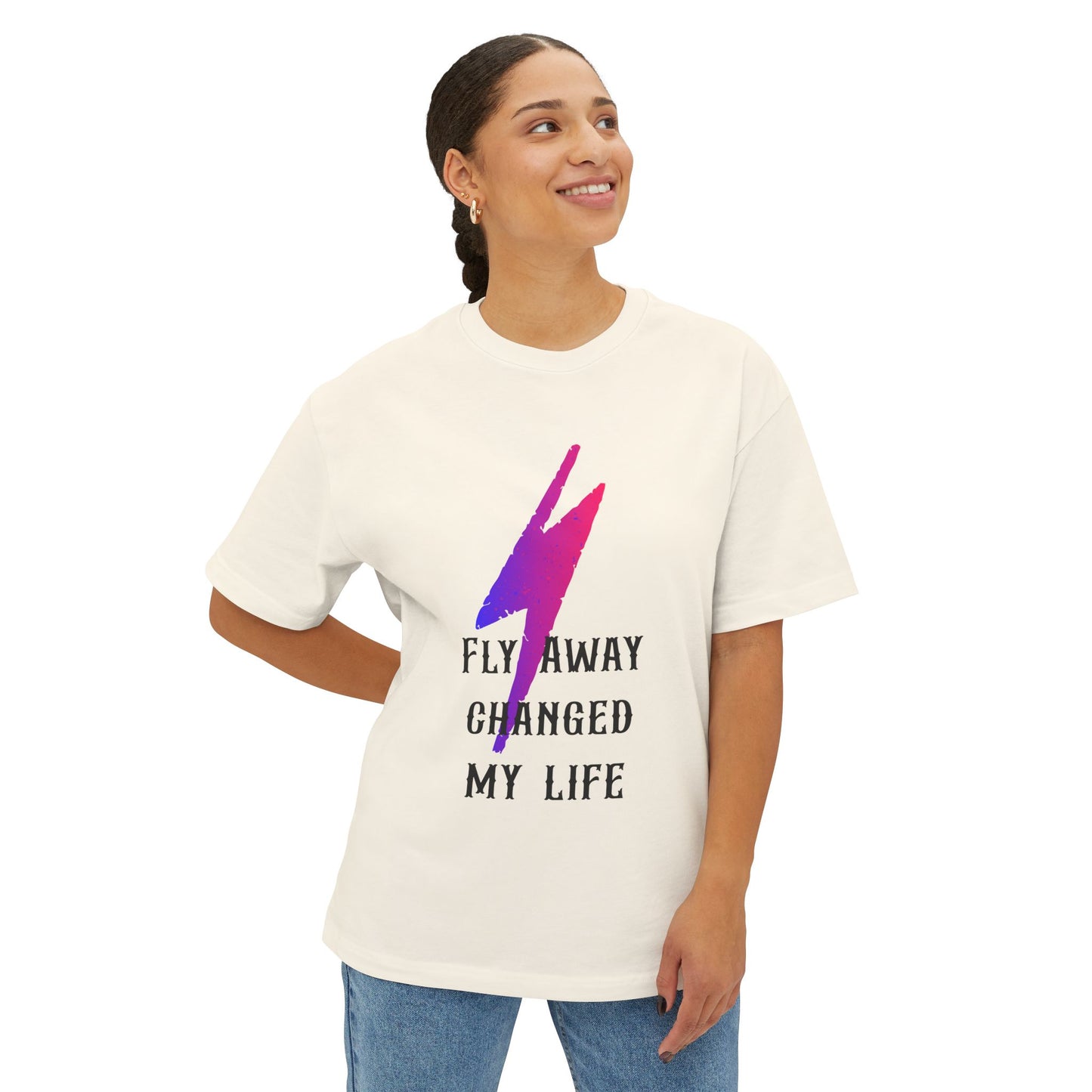 Power Surge Bolt Unisex Oversized Boxy tee Printify