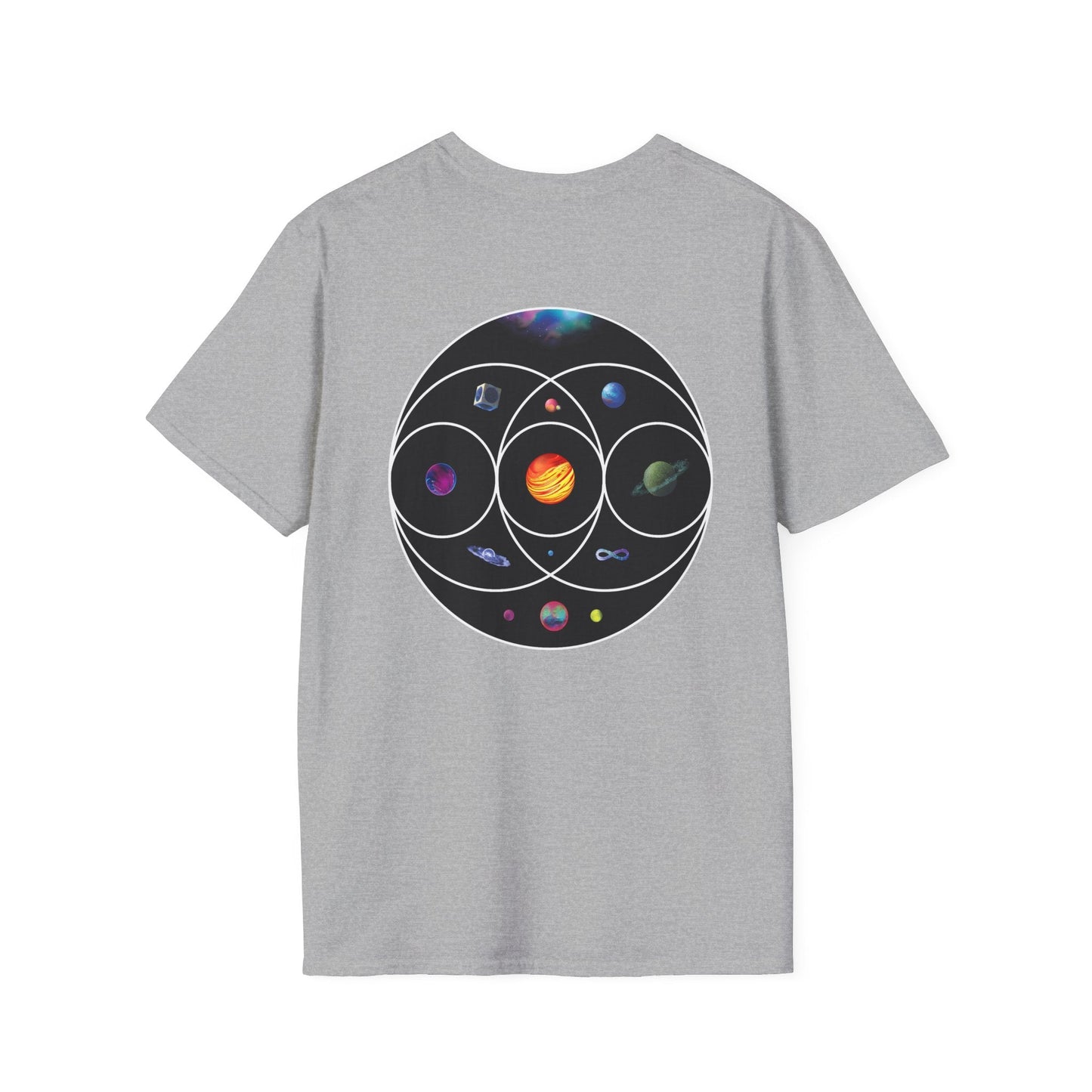 Unisex Softstyle T-Shirt Inspired by Coldplay’s Illustration Concept_B Printify