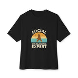 Oversized boxy Tee – Snazzy Social Distance Edition Printify