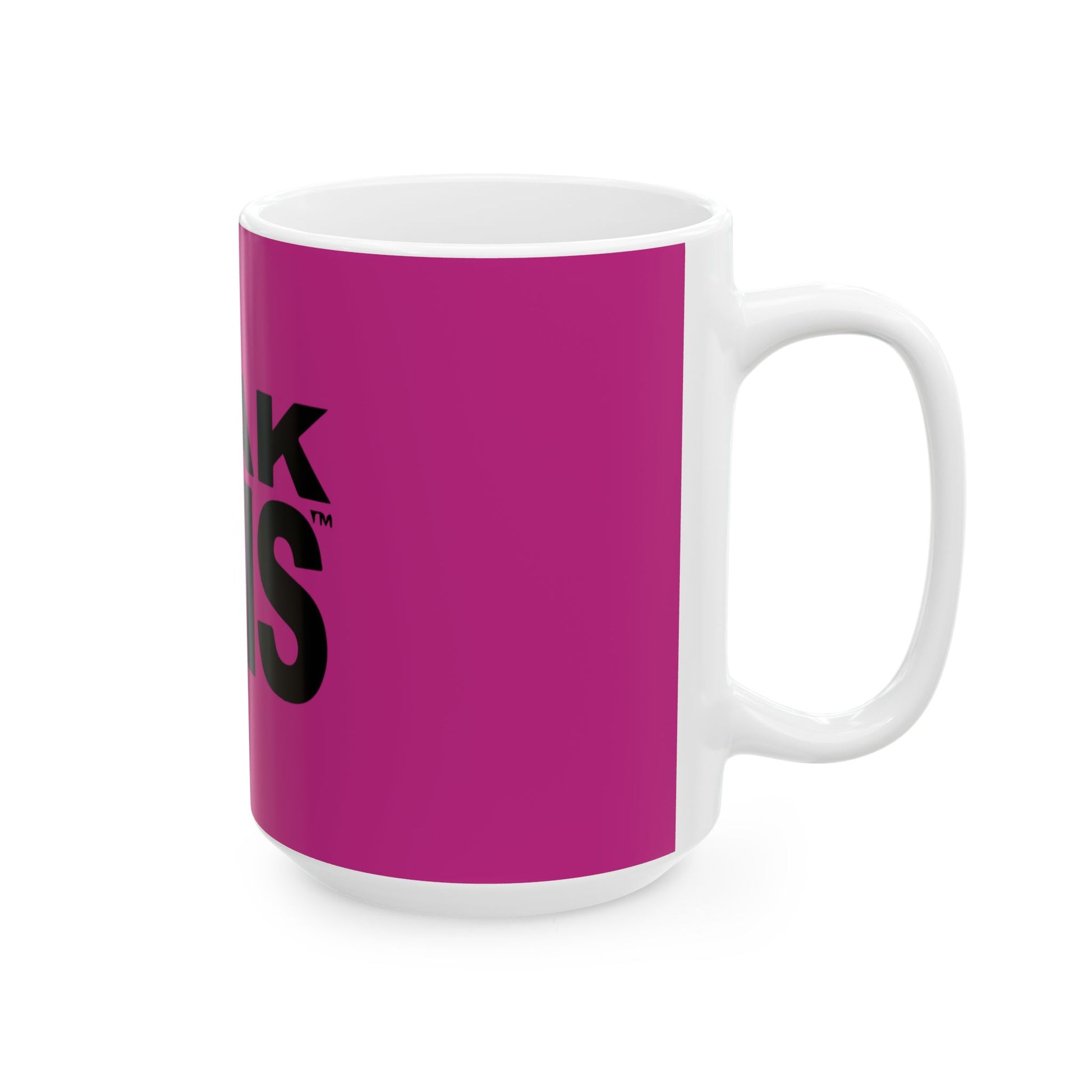 Bold Lettering Ceramic Mug, (11oz, 15oz) - snazzymerch