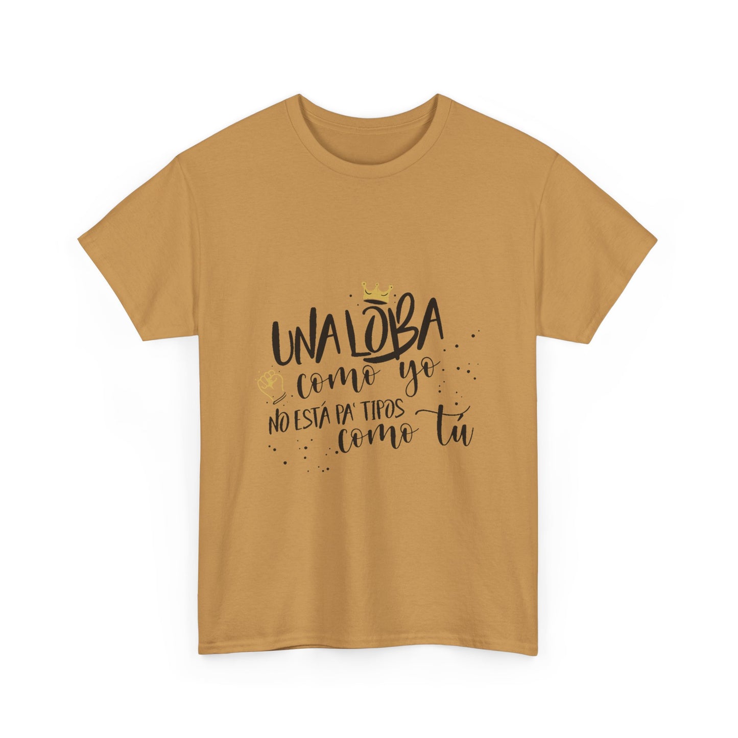 Golden Wolf Energy Unisex Heavy cotton tee Printify