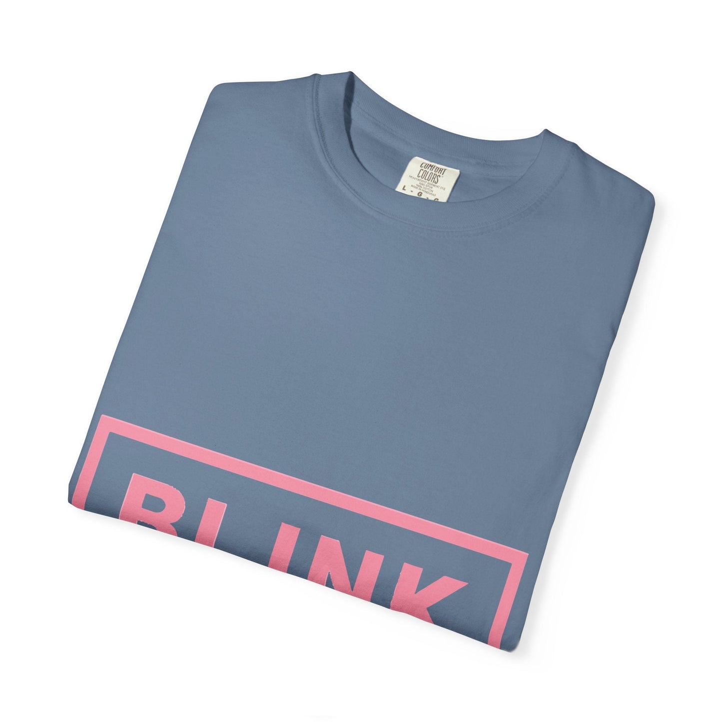 Minimal BLINK Logo – Dyed T-shirt Printify