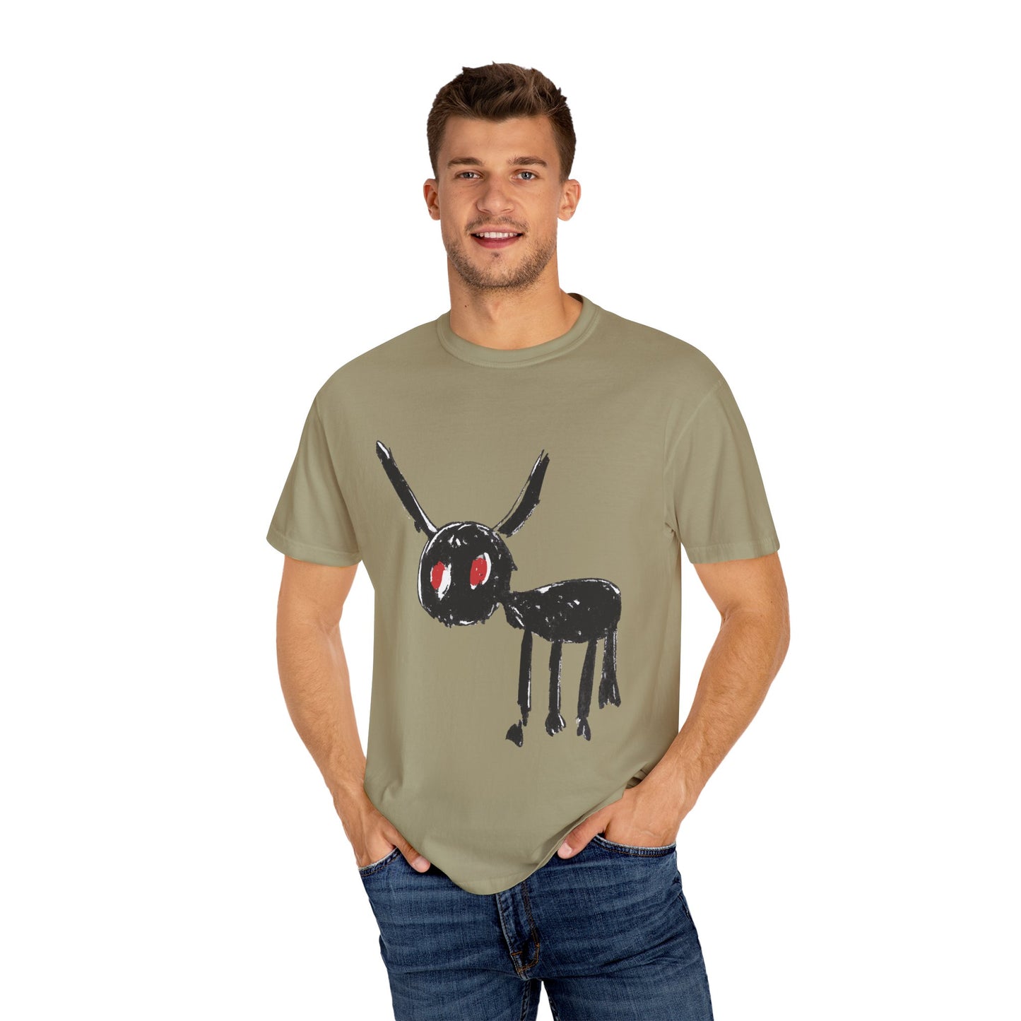 Demon Sketch Dyed Tshirt Printify