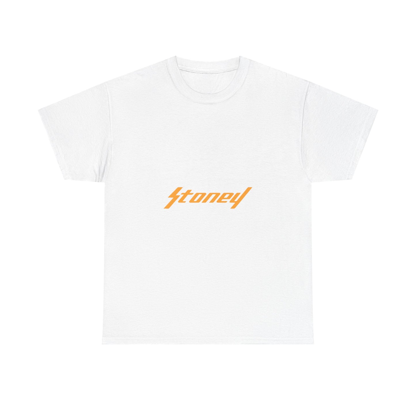 Orange Lightning Text Logo Unisex Heavy cotton Tee Printify