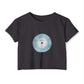 Midnight Vinyl Vibes Women's Festival Crop Top - snazzymerch