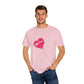 Pink Heart Lollipop Unisex Garment-Dyed T-shirt - snazzymerch