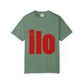 Billie Eilish Inspired Dyed T-shirt – Bold Red Block Edition Printify