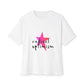 Flame Script Statement Unisex Oversized Boxy Tee - snazzymerch