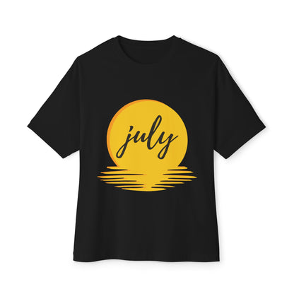 July Sun Graphic Unisex Oversized Boxy Tee - snazzymerch