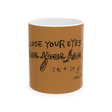 Bold Outline Ceramic Mug, (11oz, 15oz) - snazzymerch