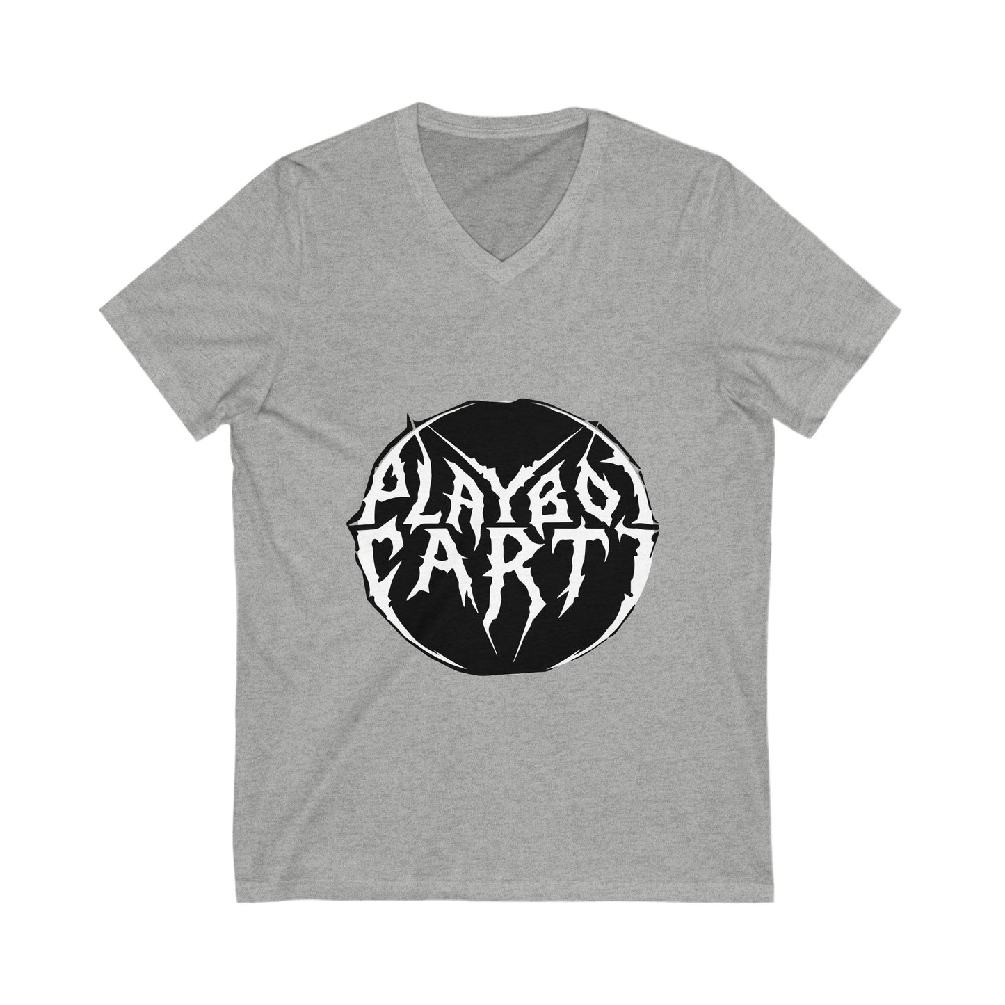 Gothic Circle White Logo Unisex Jersey Short Sleeve V-Neck Tee - snazzymerch