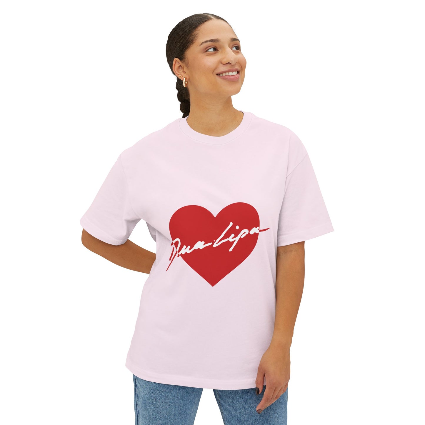 Heartbeat Love Unisex Oversized Boxy Tee - snazzymerch