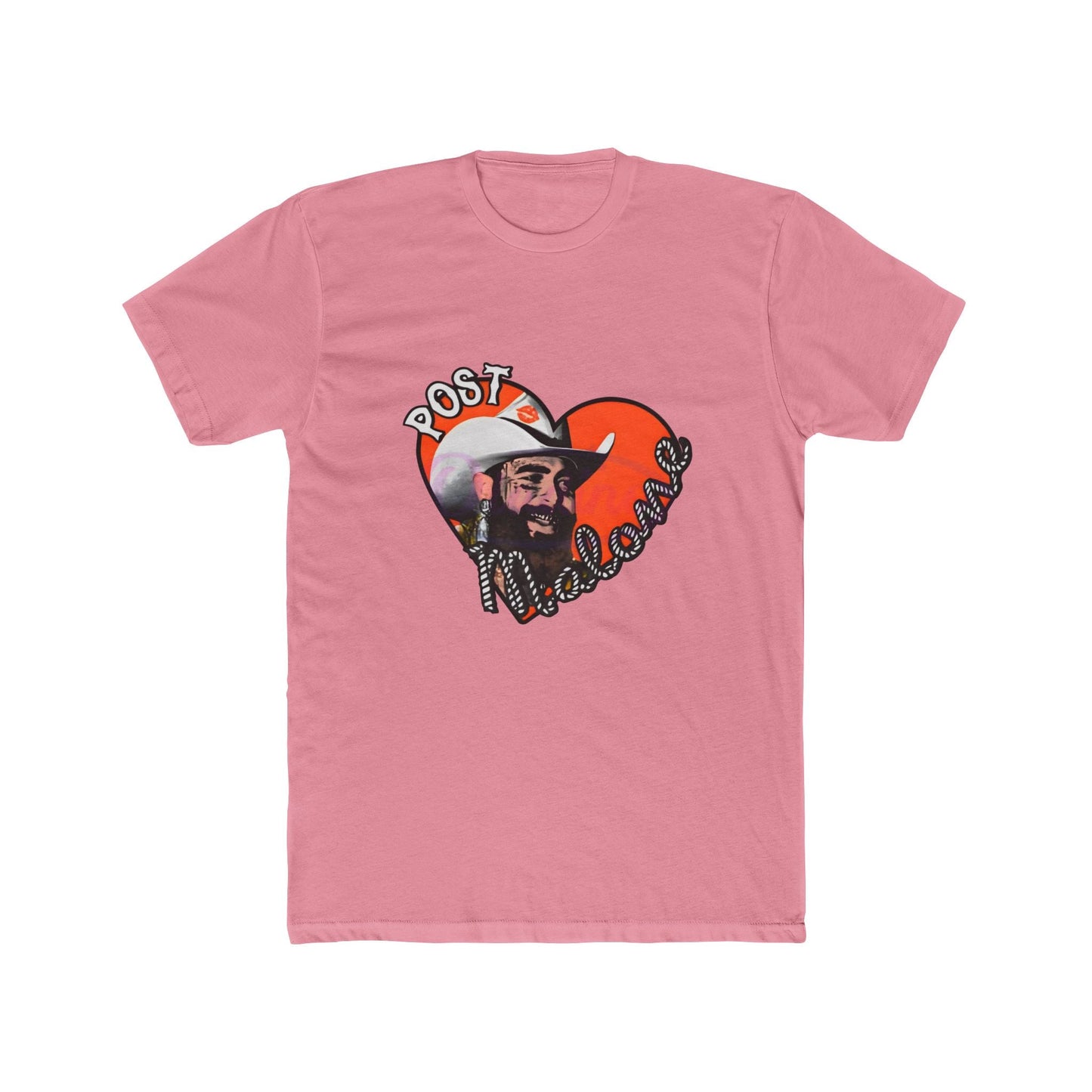 Unisex Cotton Tee – Post Malone Heart Design Printify