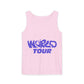 World Tour Bubble Letter-Dyed Tank Top Printify