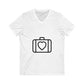 Retro Band Graphic Unisex Jersey Short Sleeve V-Neck Tee - snazzymerch