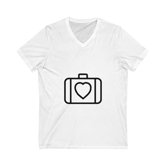 Retro Band Graphic Unisex Jersey Short Sleeve V-Neck Tee - snazzymerch