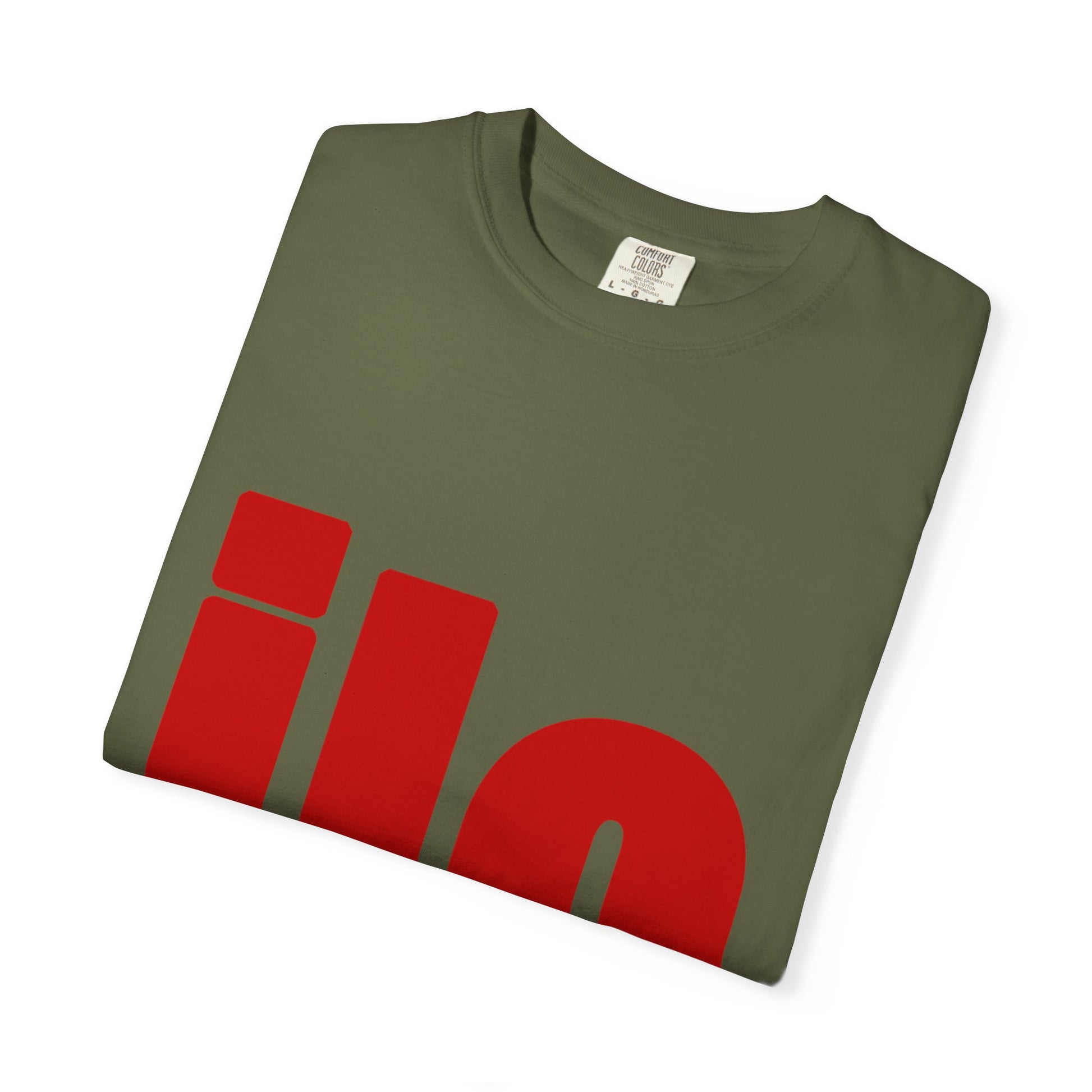 Billie Eilish Inspired Dyed T-shirt – Bold Red Block Edition Printify