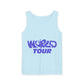 World Tour Bubble Letter-Dyed Tank Top Printify