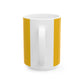 Yellow Glasses Portrait Ceramic Mug, (11oz, 15oz) - snazzymerch