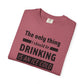 Pop Art Lips & Text Unisex Garment-Dyed T-shirt - snazzymerch