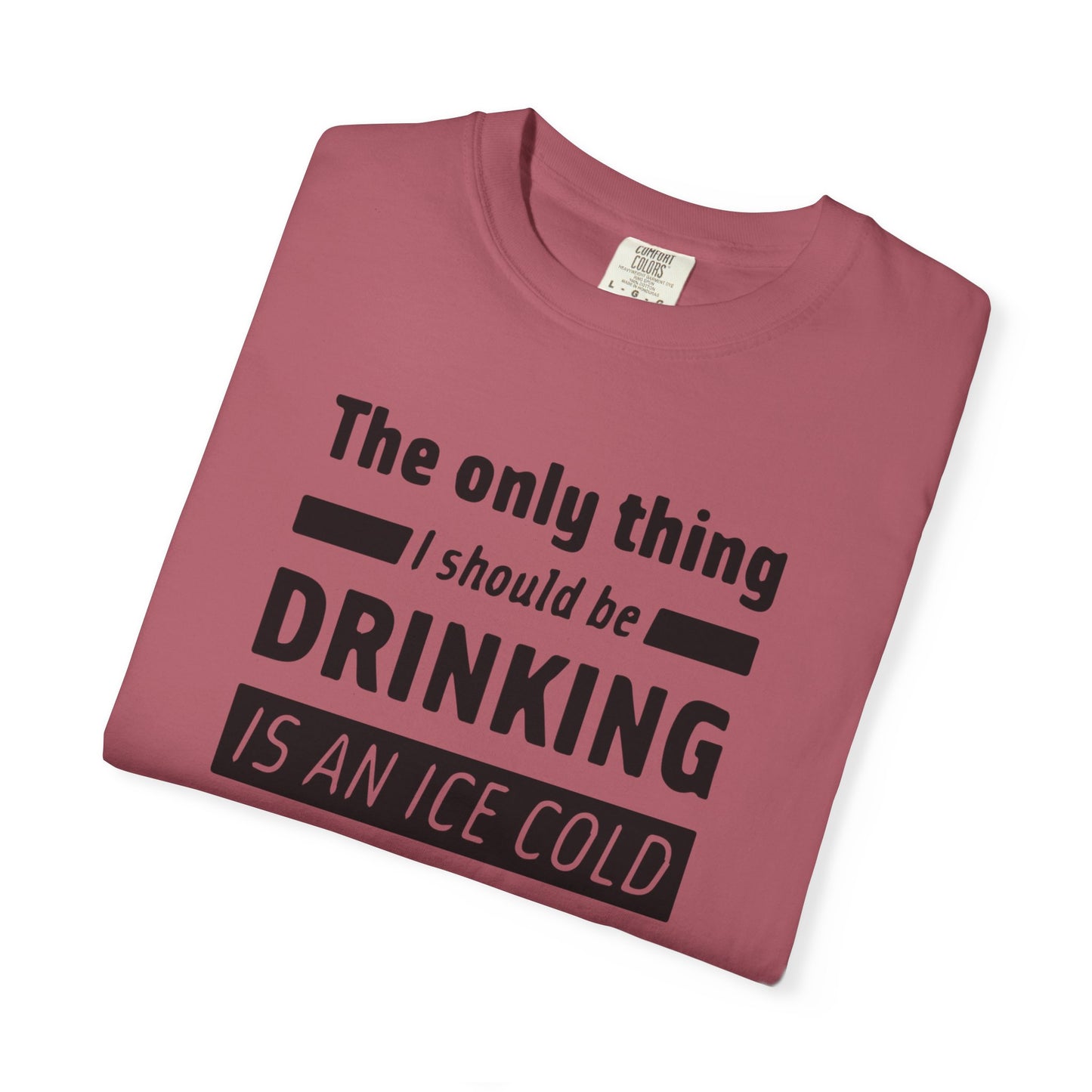 Pop Art Lips & Text Unisex Garment-Dyed T-shirt - snazzymerch