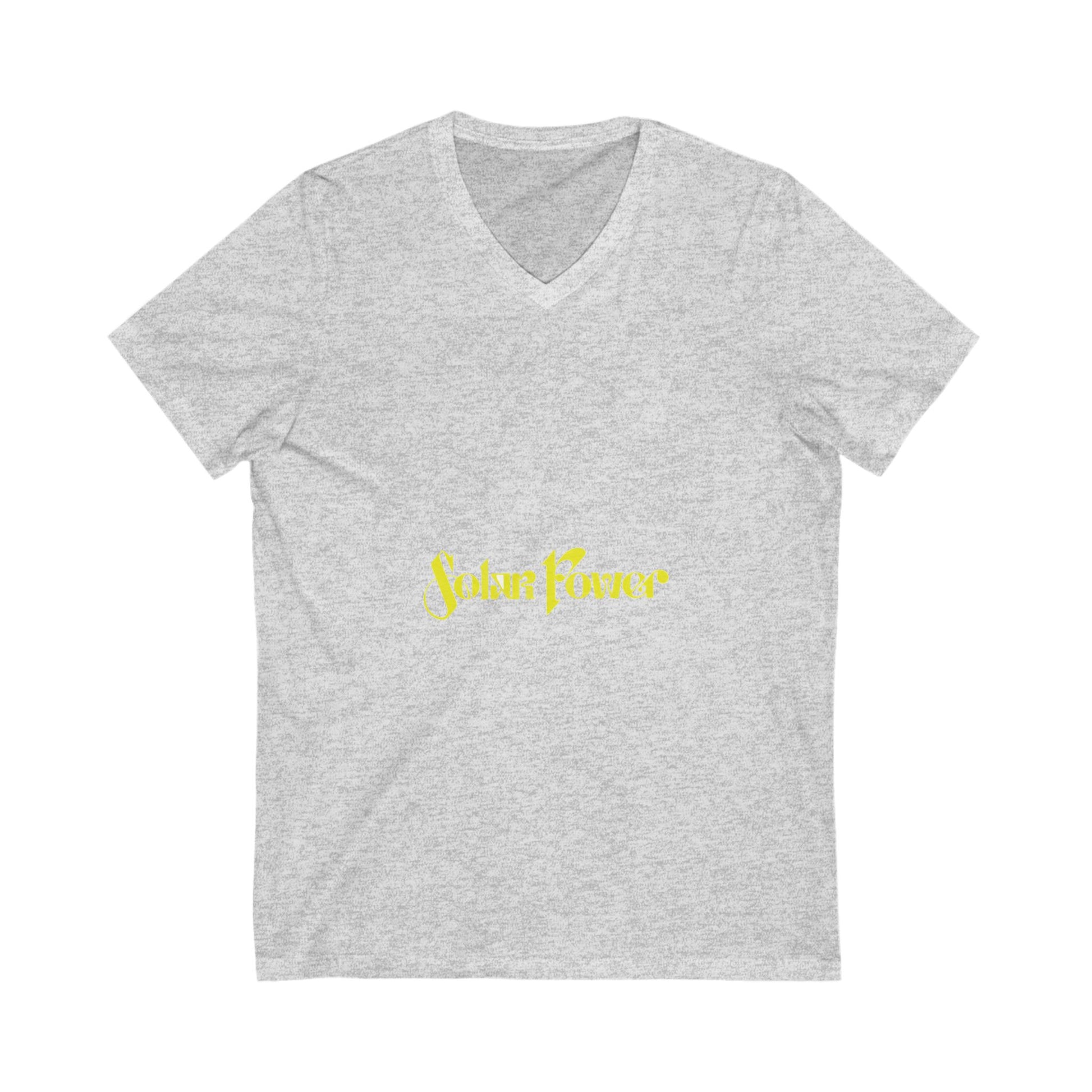 Solar Glow Unisex Jersey Short Sleeve V-Neck Tee - snazzymerch