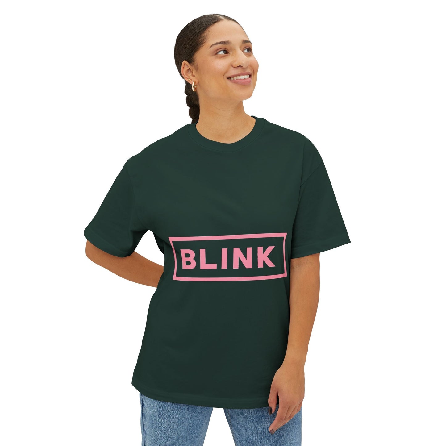 Minimal BLINK Logo – Oversized Boxy Tee Printify