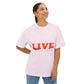Live Unisex Oversized Boxy Tee - snazzymerch