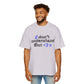 I <3 U Blue Type Men's Heavy Oversized Tee - snazzymerch