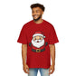Cute Santa Claus Oversized Tee – Festive Christmas Cartoon T-Shirt Printify