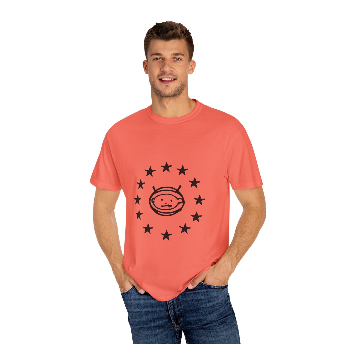 Electric Guitar Silhouette Unisex Garment-Dyed T-shirt - snazzymerch