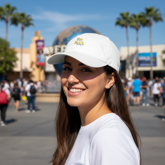 Golden Brush Script Classic dad cap Printify