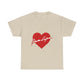 Heartbeat Love Unisex Heavy Cotton Tee - snazzymerch