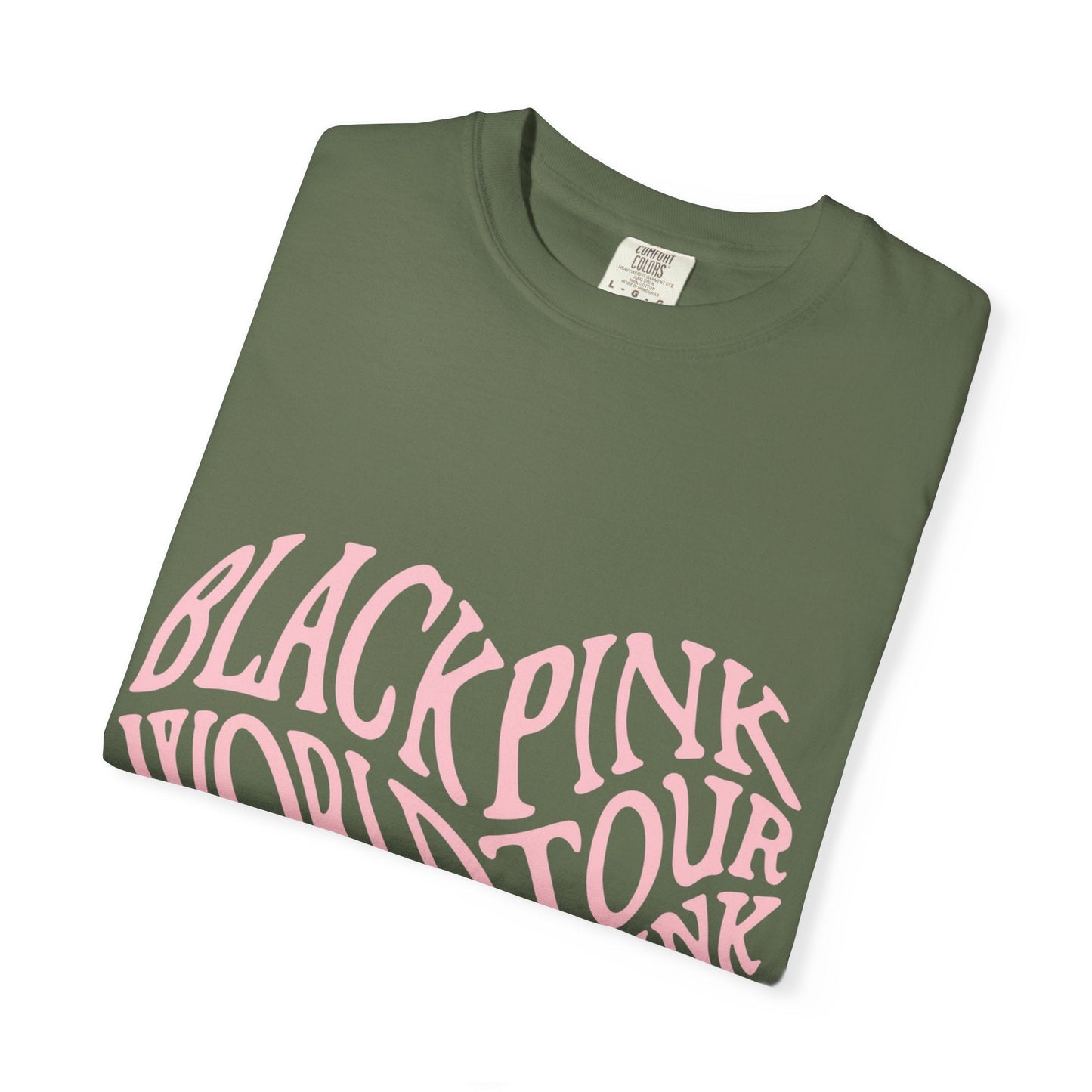 Born Pink Heart Typography – Dyed T-shirt Printify