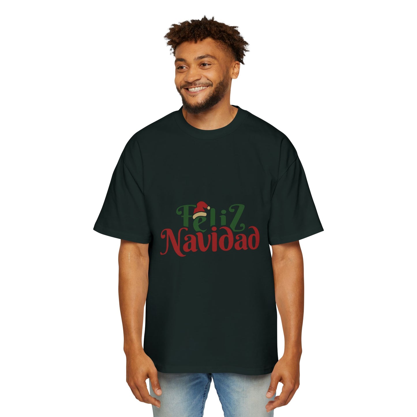 Feliz Navidad Oversized Tee – Festive Spanish Christmas T-Shirt Printify